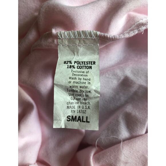 American Vintage ELISSIA nightgown with ruffles & embroidery in pink size small - Picture 10 of 12